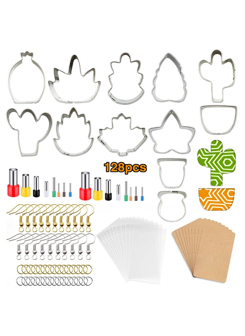 Arabest 24Pcs Polymer Clay Cutter Set with Storage Bag 128-piece Cactus Clay Cutter 