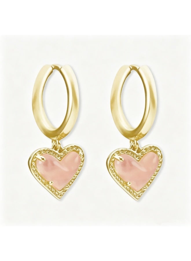 Kendra Scott أقراط كيندرا سكوت آري على شكل قلب للنساء، مجوهرات عصرية - Image 1