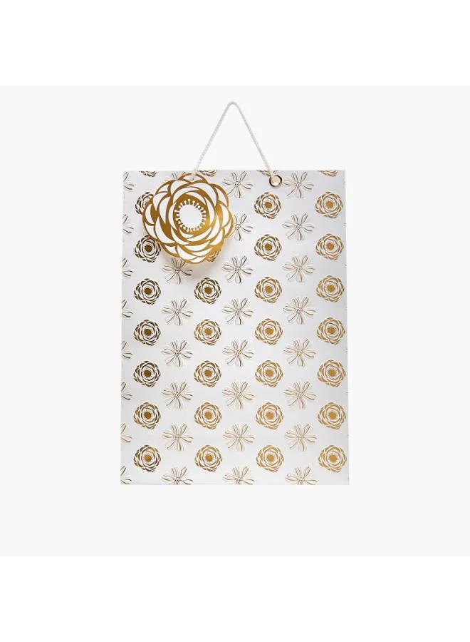 فايندز Flower Print Paper Gift Bag - Extra Large