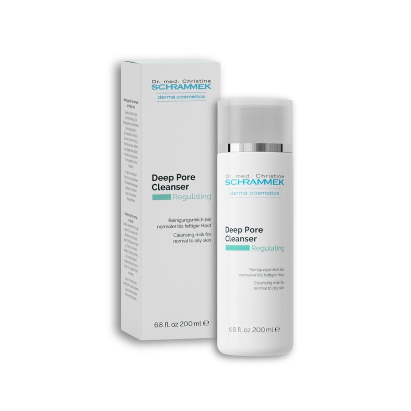 Schrammek Deep Pore Cleanser (6.8 fl oz) - Cleansing Milk for Normal Skin - Makeup Removal - Face Wash & Cleanser â€“ No Parabens - Skin Care - Dr Schrammek - Image 1