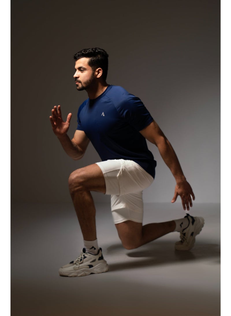 Men's Navy Blue sports t-shirt Large - Image 4