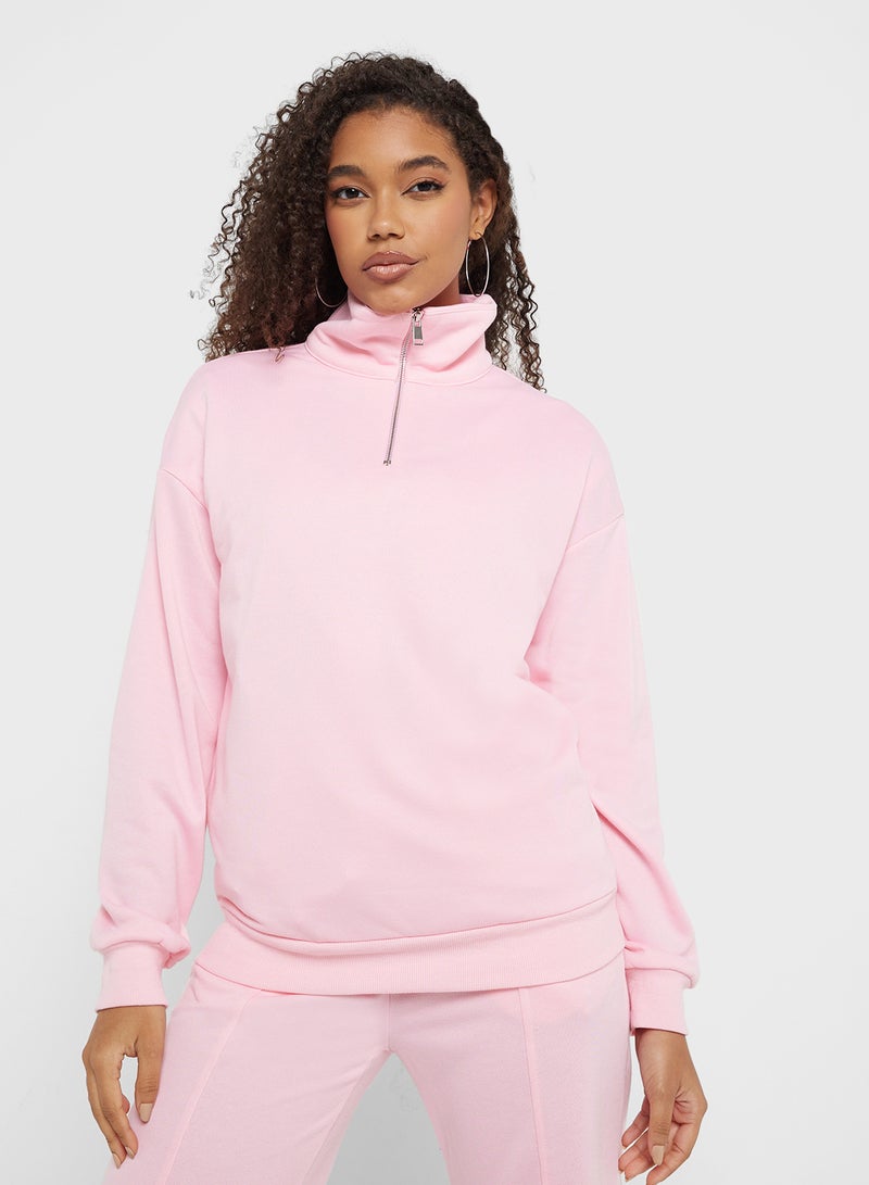 جينجر طقم سويت شيرت بسحاب وبنطلون رياضي قطيفة - Image 3