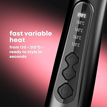 REVAMP Big Curling Wand Heated Ionic Ceramic Hair Wand for Loose Curls and Waves Infused with Super Smooth Oils 3219mm Ceramic Barrel Curler Tongs for Short Long Hair - Image 3