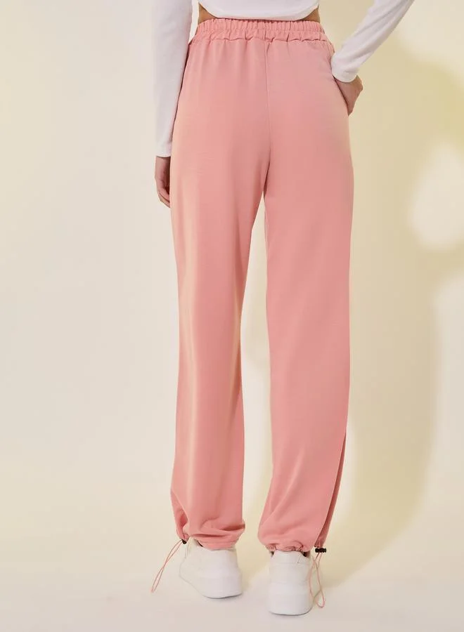 Take Two Striped Mid-Rise Relaxed Fit Joggers with Drawstring