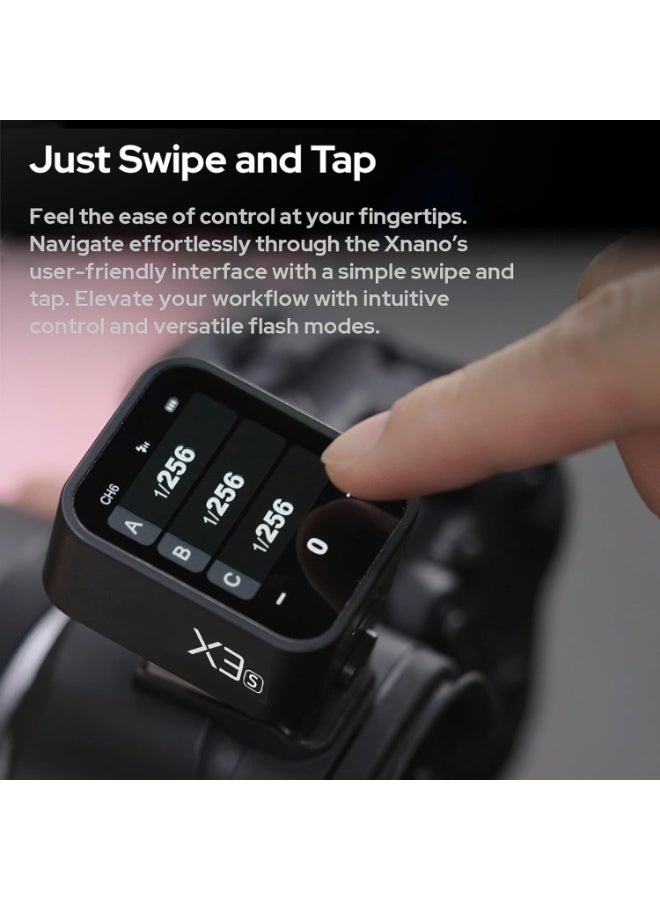 Godox X3-S Touchscreen TTL Wireless Flash Trigger for Sony Camera, 1/8000s HSS TTL TCM Function, Built-in Battery USB-C Charge Flash Transmitter Compatible with Sony A7IV A7C A7M4 A7R A7RIII - Image 5