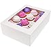 BAKELUV Cupcake Boxes with Window | 13x9.5x4Ã¢â‚¬Â | White, 25 Pack Carrier Containers + 25 Cupcake Holder Inserts | - Image 2