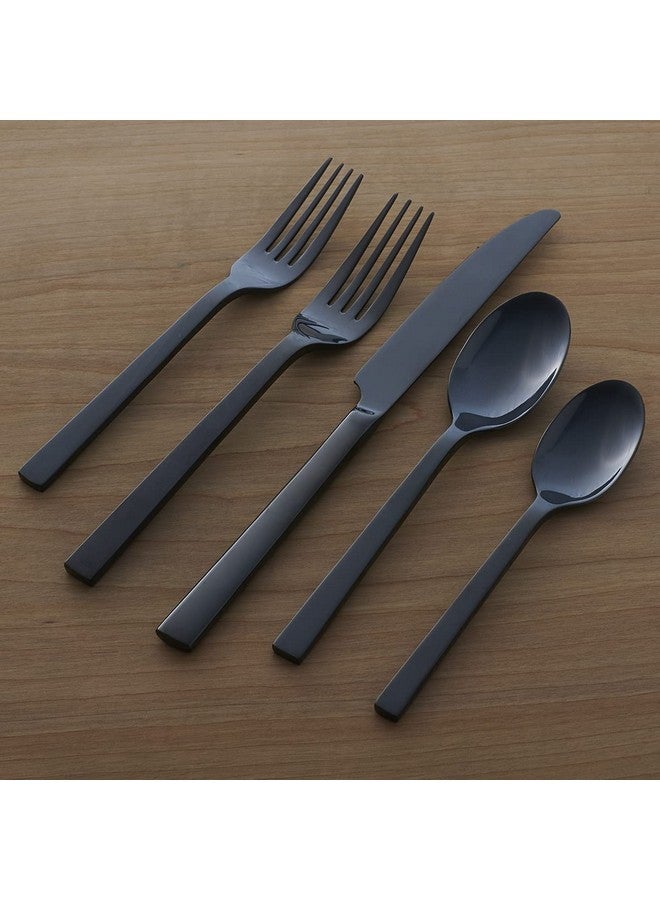 ONEIDA Oneida Chef's Table Black 20 Piece Everyday Flatware Set, Service for 4, 18/0 Stainless Steel, Silverware Set  - Image 2