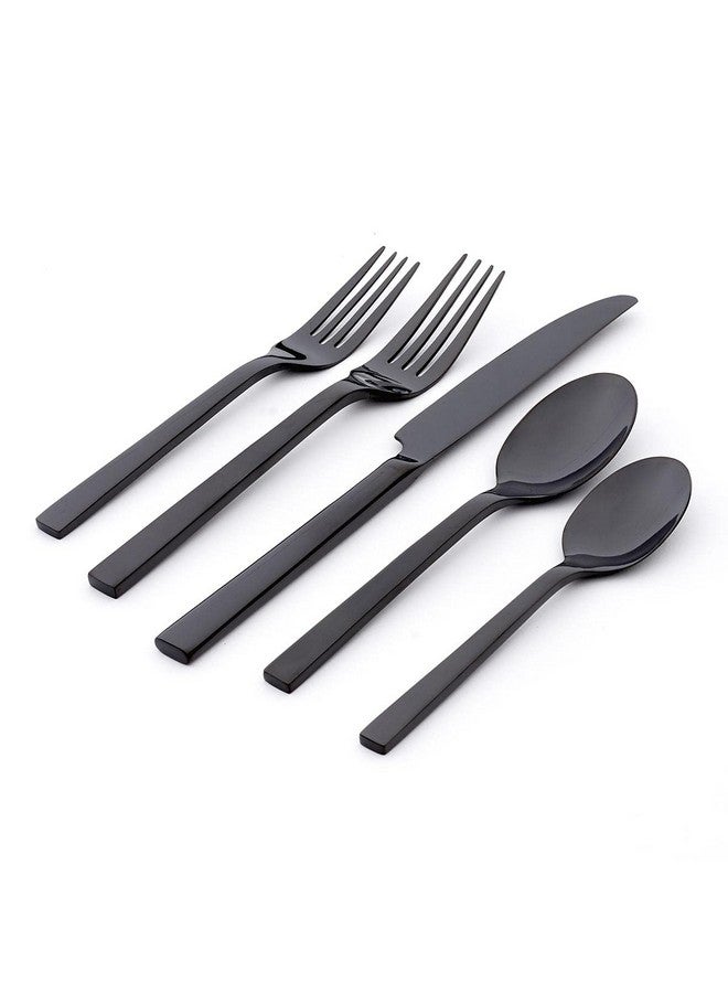 ONEIDA Oneida Chef's Table Black 20 Piece Everyday Flatware Set, Service for 4, 18/0 Stainless Steel, Silverware Set  - Image 1