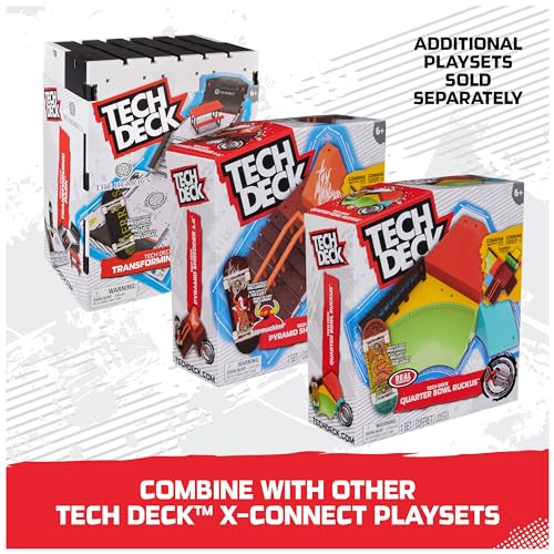 Tech Deck, Quarter Bowl Ruckus X-Connect Park Creator, Customizable and Buildable Ramp Set with Exclusive Fingerboard, Kids Toy for Ages 6 and up - Image 4