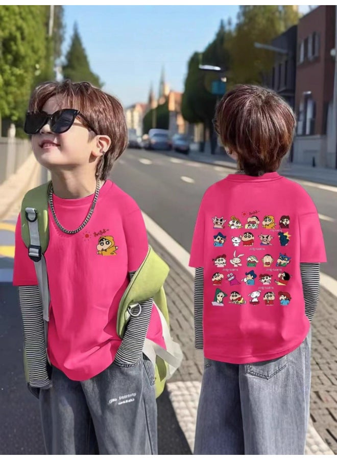 Baby Versatile Long Sleeve Cartoon Striped Spring/autumn Round Neck T-shirt Fashion Boys Girls Casual Cute Base Layer - Image 4