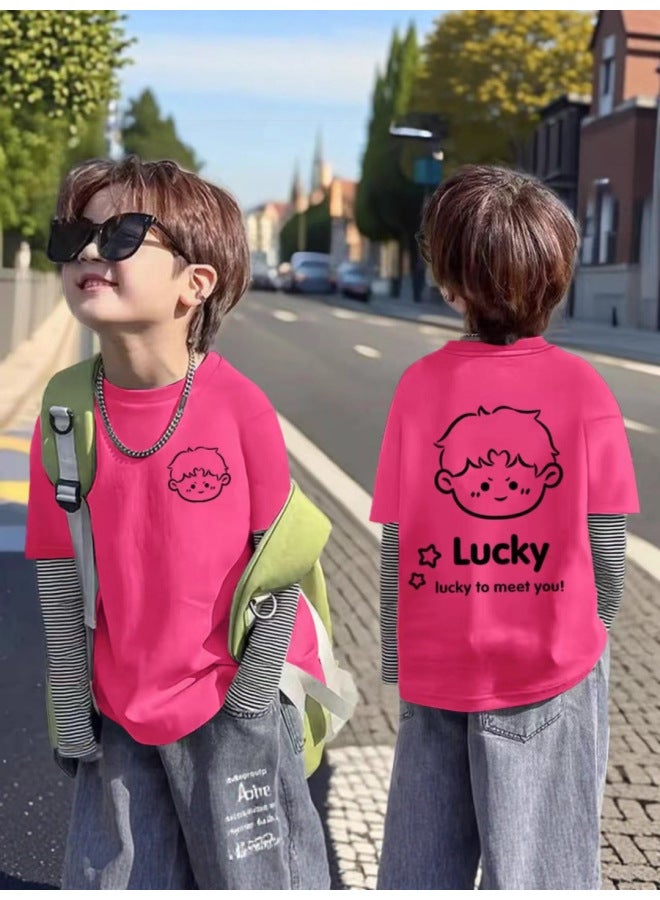 Baby Versatile Long Sleeve Cartoon Striped Spring/autumn Round Neck T-shirt Fashion Boys Girls Casual Cute Base Layer - Image 3
