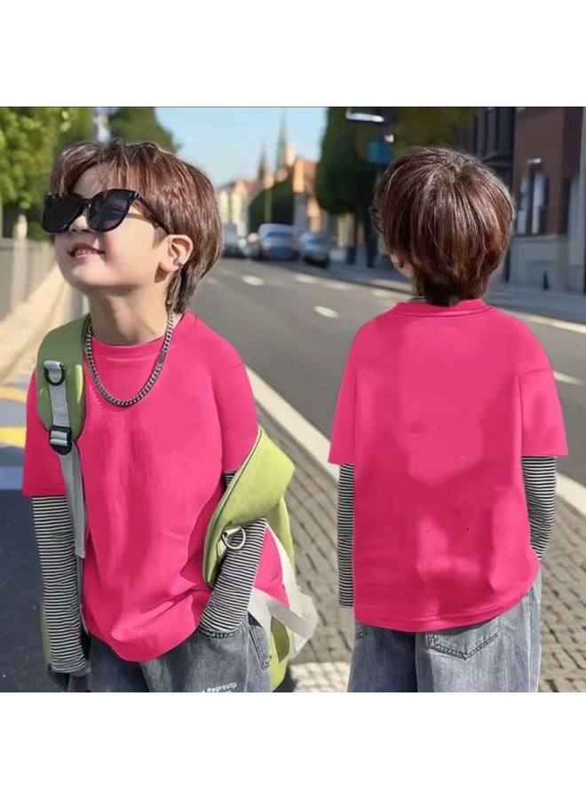 Baby Versatile Long Sleeve Cartoon Striped Spring/autumn Round Neck T-shirt Fashion Boys Girls Casual Cute Base Layer - Image 1