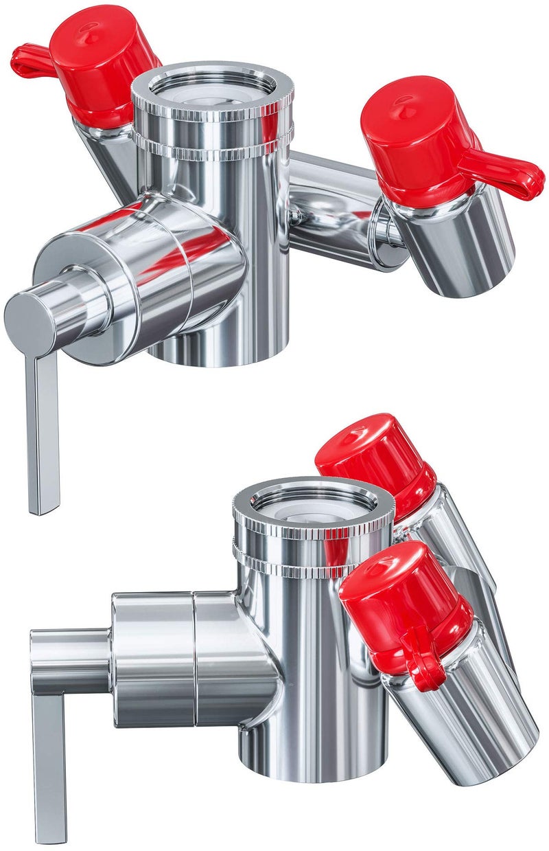 Skywin Eye Wash Kit - Faucet Mounted Emergency Eye Wash Station Sink Attachment -1x Continuous Flow Eyewash Station,3X Common Sink Adapter,2X Inspection Tag,1x Emergency Eye Wash Station Sign - Image 4