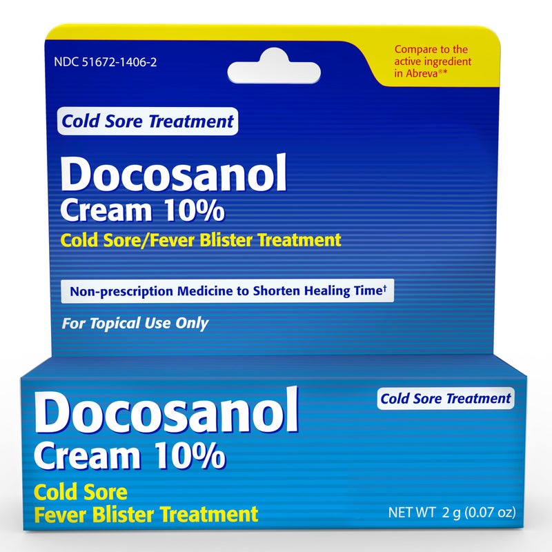 Taro Fever Blister Cold Sore Treatment Docosanol 10 Cream 007 Oz 1 Tube FastActing Anti Itch Cream Cold Sore Fever Blister Prevention