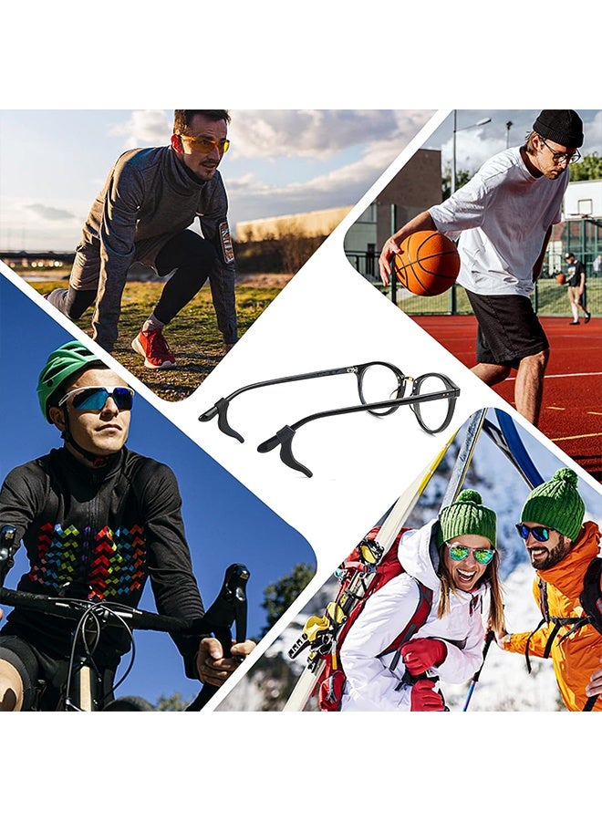 20 PCS Eyeglass Ear Grip,eye glasses ear grippers Anti-slip holders for ears,Silicone Ear Hook,glasses ear grip Retainer for Sports Glass Sunglasses Reading(BLACK,WITHE) - Image 5