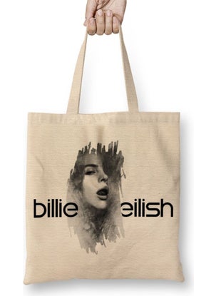 Baskı Dükkanı Print Shop Billie Eilish 03 Tote Bag Long Handle 