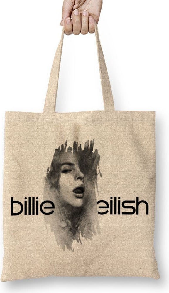 Baskı Dükkanı Print Shop Billie Eilish 03 Tote Bag Long Handle 