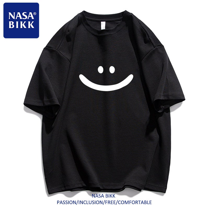 Trendy brand T-shirt pure cotton ins summer American print male and female couple versatile trendy round neck loose half-sleeved short-sleeved - Image 2