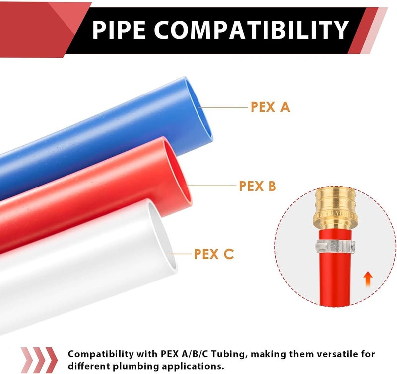 EFIELD 25-Pack Pex Crimp 1/2 Inch x 1/2 Inch Female NPT Drop-Ear Elbow Brass Fittings, ASTM F1807,(PEX1807260) - Image 3