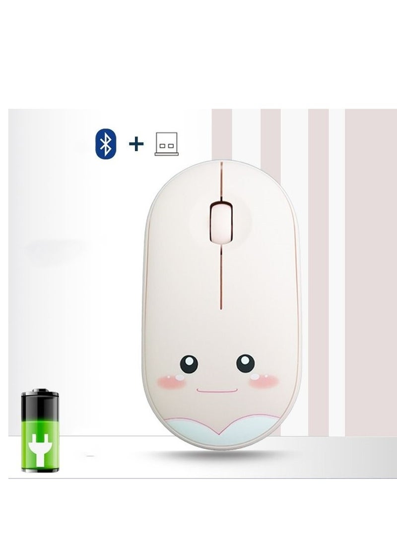 EBMINI Cute Bluetooth Dual Mode Silent Wireless Mouse