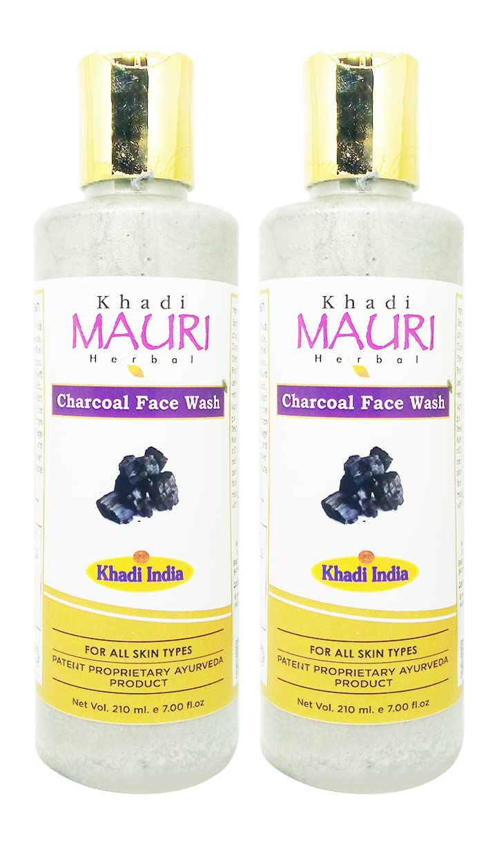Khadi Mauri Charcoal Face wash Pack Of 2 Face Wash 420 ml - Image 1