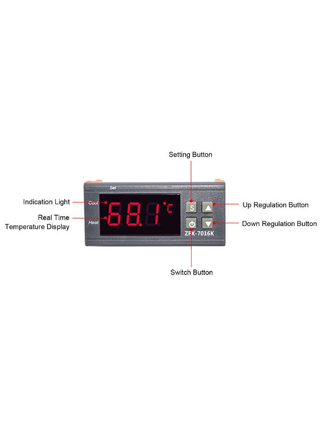 Generic - ZFX-7016K 30A Digital Temperature Controller Intelligent High Accuracy Temp Control Thermostat for Freezer Fridge Hatching - Image 1