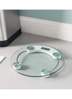 DubaiGallery Round Electronic Weight Scale LCD Display Toughened Glass 180kg Gym Bathroom Smart Body Weighing Digital Scale  - Image 4