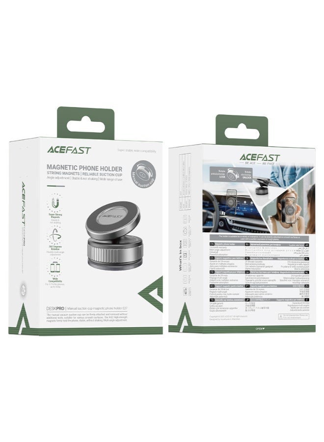 ACEFAST E27 Manual Suction Cup Magnetic Phone Holder, Powerful N52 Magnets, 4.7 - 6.9 inches Phones, 350g Max - Image 5