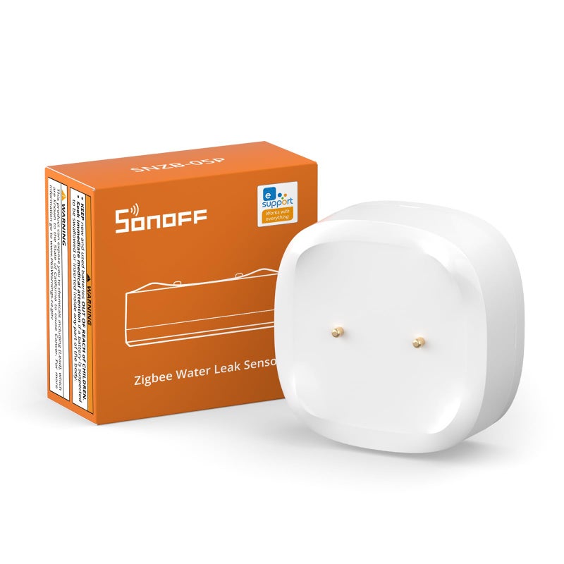 SONOFF SNZB-05P Zigbee Water Leak Sensor without Detection Cable, Wireless Mini Flood Detector for Alarm System and Smart Home Automation, Water Sensor Alarm for Kitchen Bathroom Basement - Image 1