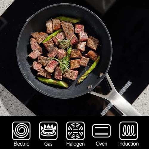 MsMk 8 inch and 10 inch Non Stick Frying Pans, Burnt also Nonstick Frying Pan Set, PFOA Free Non-Toxic, Scratch-resistant, Oven-Safe, Induction Ready, Compatible with All Cooktops - Image 5