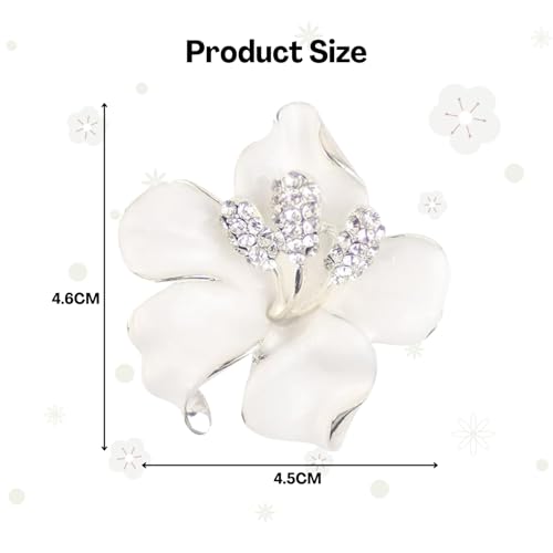 TecoKart® Floral Brooch Pin for Women – Flower Saree Brooch for Women,Girls and Men | Elegant Ladies Brocher for Saree, Dress & Hair Accessory - Image 2