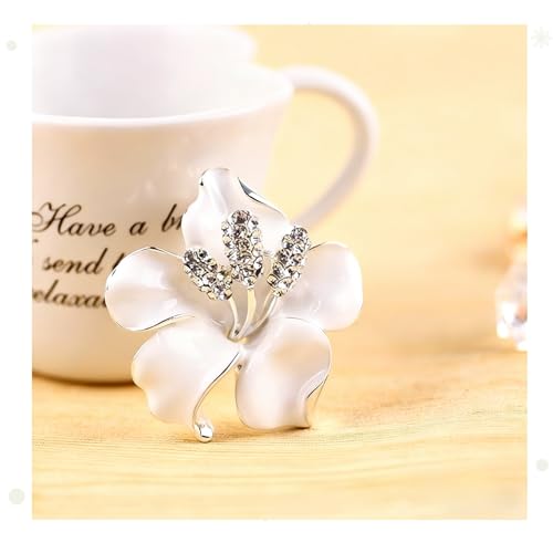 TecoKart® Floral Brooch Pin for Women – Flower Saree Brooch for Women,Girls and Men | Elegant Ladies Brocher for Saree, Dress & Hair Accessory - Image 5