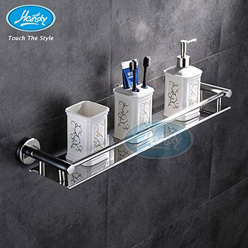 HANDY Heavy Duty Stainless Steel Bathroom Shelf, 1 Tier Stainless Steel Shower Shelves Wall Mounted, Bathroom Accessories Shower Storage (Color- Silver - Size 16 inches) - Image 3