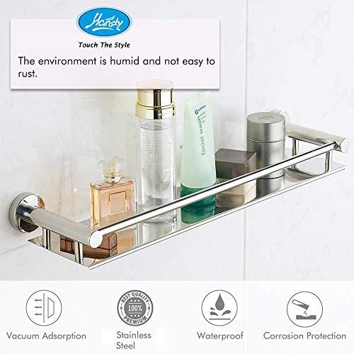 HANDY Heavy Duty Stainless Steel Bathroom Shelf, 1 Tier Stainless Steel Shower Shelves Wall Mounted, Bathroom Accessories Shower Storage (Color- Silver - Size 16 inches) - Image 4
