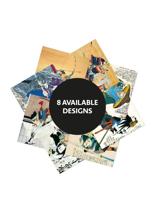 null - Origami Paper - Samurai Prints - Small 6 3/4" - 48 Sheets: Tuttle Origami Paper: Origami Sheets Printed with 8 Different Designs: Instructions for 6 Projects Included - Image 1