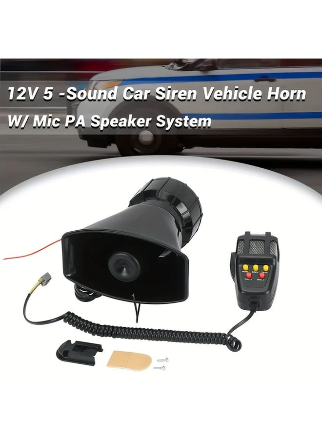 12V Car Alarm Horn with Microphone for Vehicle Truck Motorcycle and Boat - Image 4