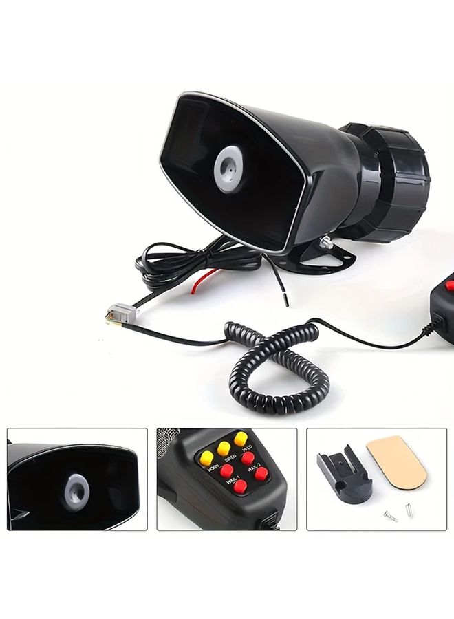 12V Car Alarm Horn with Microphone for Vehicle Truck Motorcycle and Boat - Image 1
