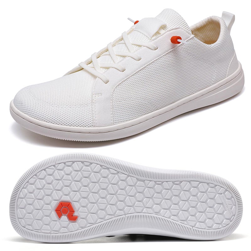 Pulltop Barefoot Wide Toe Box Shoes for Women - Minimalist Barefoot Shoes with | Zero Drop Sole | Extra Wide Slip on Walking Shoes for Women White Size 9 Wide - Image 1