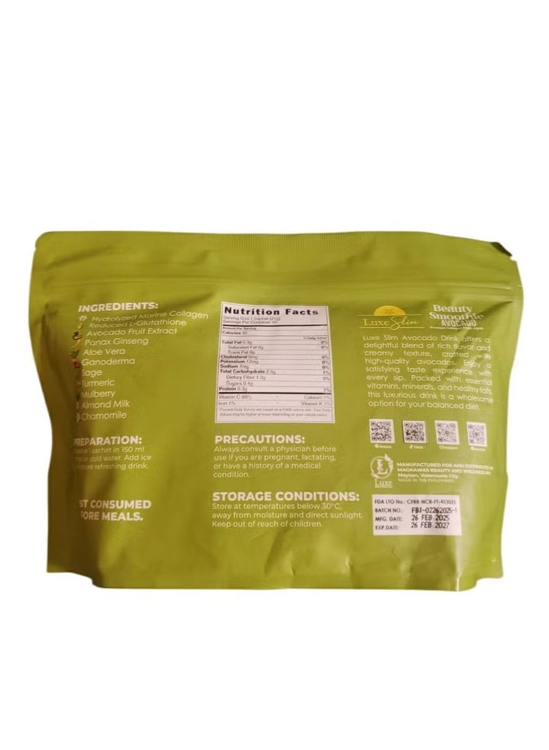 لوكس سليم عصير الأفوكادو بيوتي كولاجين، 10 أكياس - Image 1