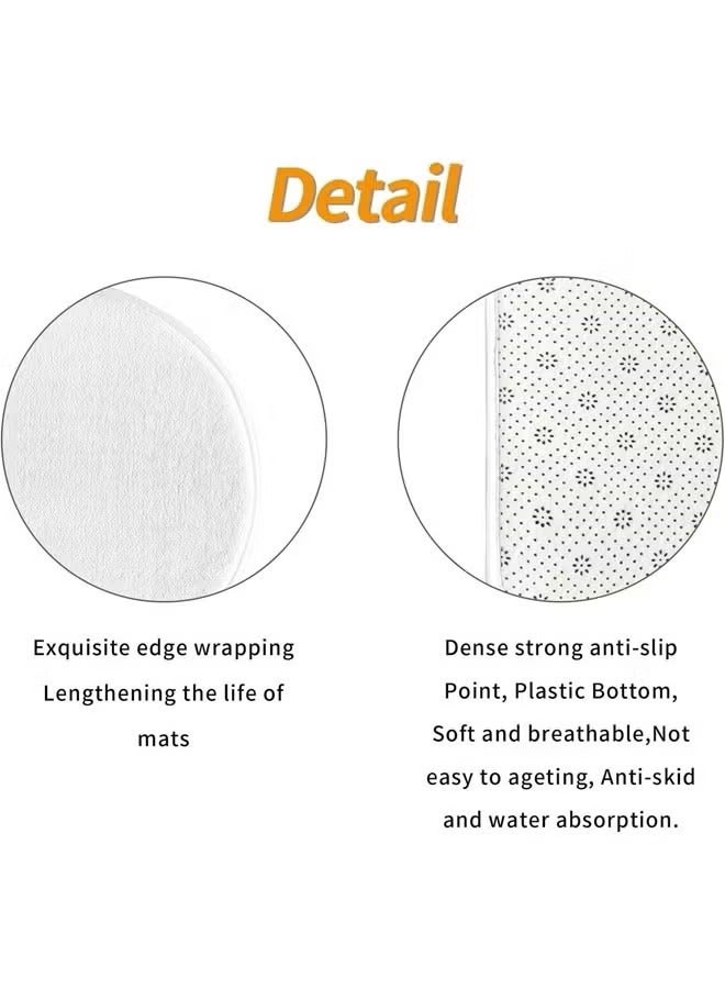 Set Of 3 Machine Washable bathroom mat carpet, Slow rebound bathroom absorbent floor Rugs, non-slip, super absorbent quick-drying non-slip bottom easy to clean,  Includes Non-Slip Bath Rug, Contour Mat, and Toilet Lid Cover - Image 4