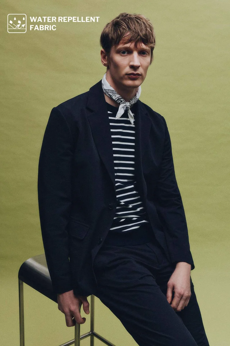 Defacto  Modern Fit Crinkle Blazer for Men | Best Price UAE