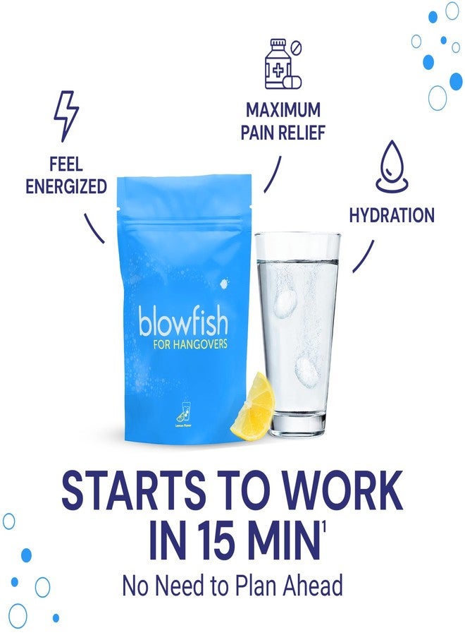 Blowfish for Hangovers - Fast Hangover Relief | FDA-Recognized Formulation - Guaranteed to Relieve Hangover Symptoms in 15 Minutes | Perfect for Weddings and Vacation Essentials | 20 Tablets - Image 2