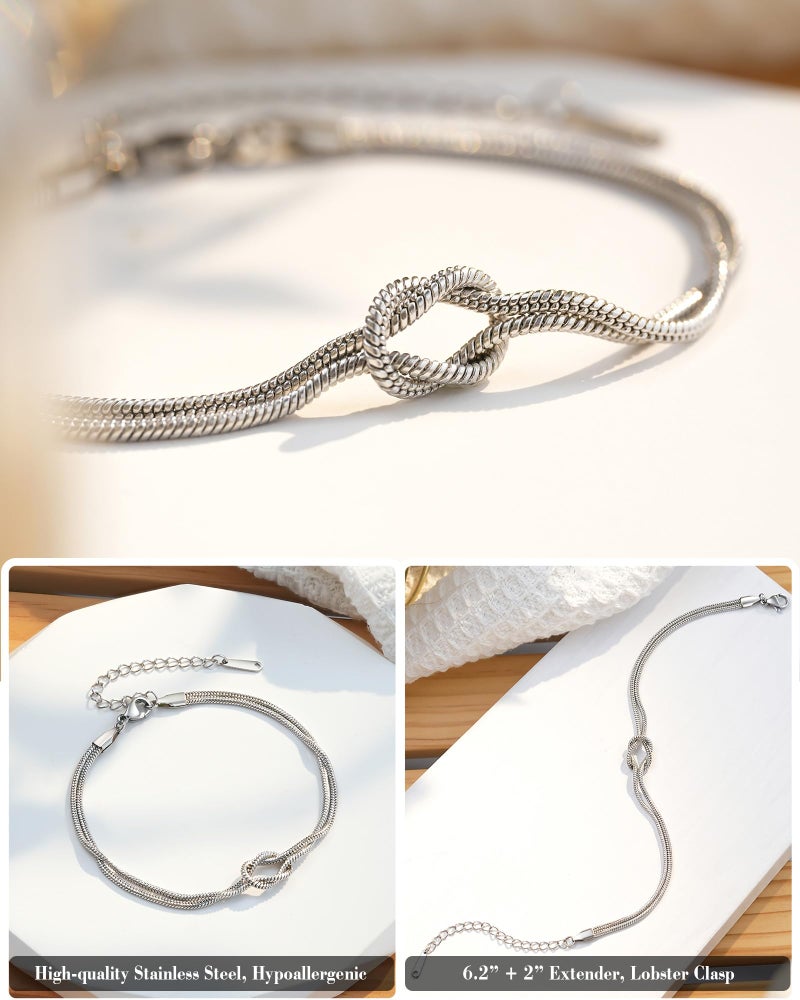 Tarsus 50th Birthday Gifts for Her Love Knot Bracelet Happy 50 Year Old 50th Birthday Decorations Gifts for Women - Image 4
