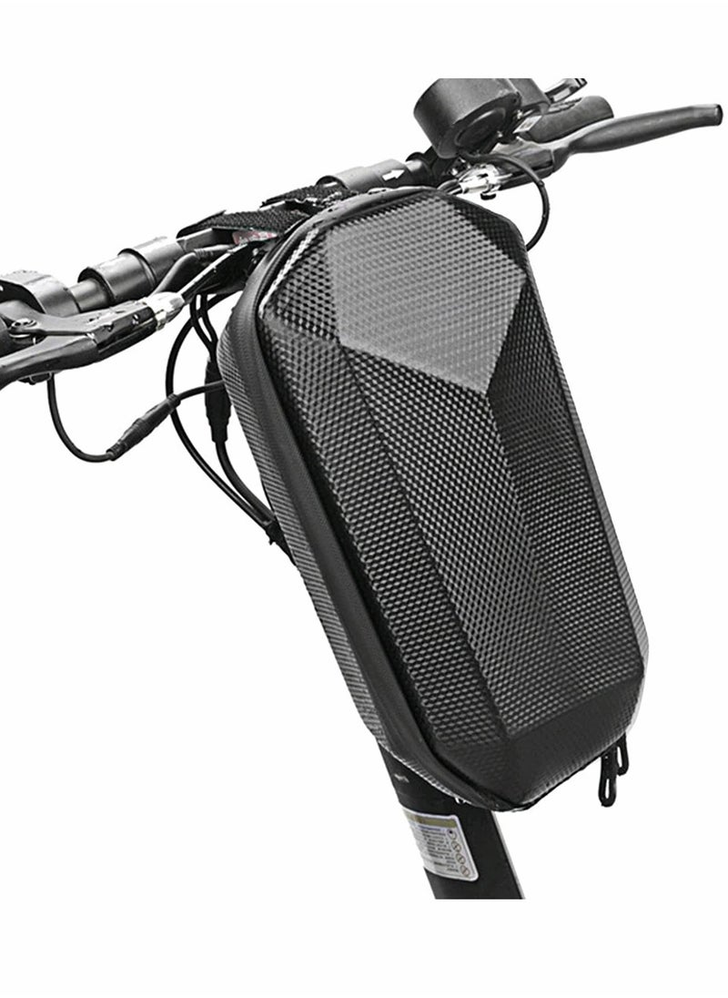 SYOSI Scooter Storage Bag, Waterproof Hard Shell Scooter Handlebar Bag Storage Bag for Electric Scooter, Self Balancing Scooter and Folding Bike (Black)  - Image 1
