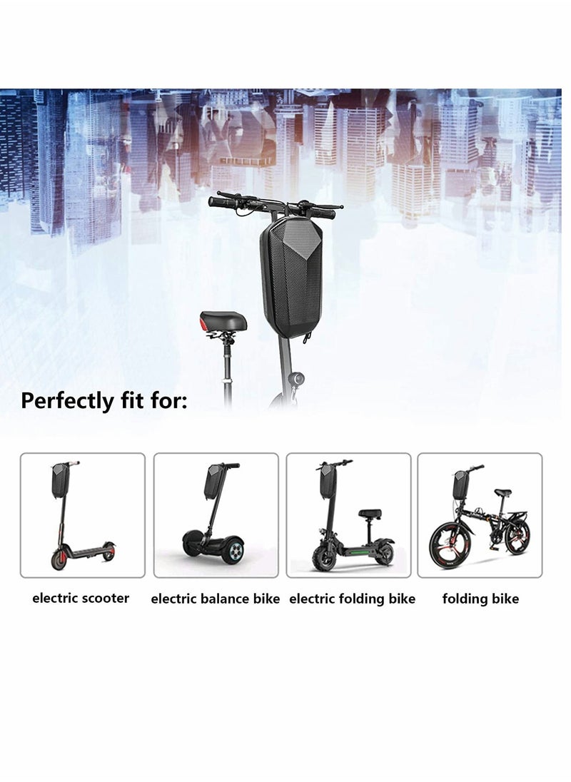 SYOSI Scooter Storage Bag, Waterproof Hard Shell Scooter Handlebar Bag Storage Bag for Electric Scooter, Self Balancing Scooter and Folding Bike (Black)  - Image 5