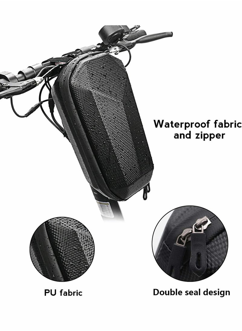 SYOSI Scooter Storage Bag, Waterproof Hard Shell Scooter Handlebar Bag Storage Bag for Electric Scooter, Self Balancing Scooter and Folding Bike (Black)  - Image 3