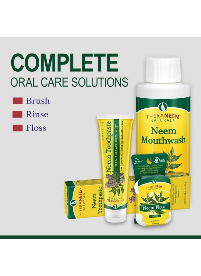 thera neem - Theraneem Neem Therape Toothpaste Mint ; Supports Healthy Teeth Gums & A Fresh Mouth ; No Fluoride & Vegan ; 4.23 Oz - Image 1