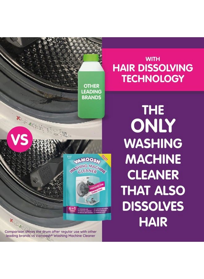 VAMOOSH Front Load Washing Machine Cleaner 6-in-1 | Cotton Fresh Scent | Dissolves Pet Hair | Leaves No Residue | Eliminates Odor | Removes Limescale | Descales | Deep Clean Formula | 150g (Pack of 2) - Image 5