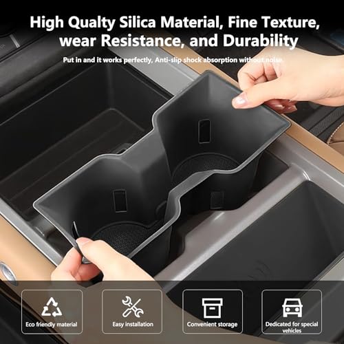 Bekantogy Cup Holder Mat Compatible with L@nd Rover Defender 90 110 130 2025-2026 Silicone Recessed Cup Holder Center Console Organizer Cup Drink Water Holder Replacement - Image 4