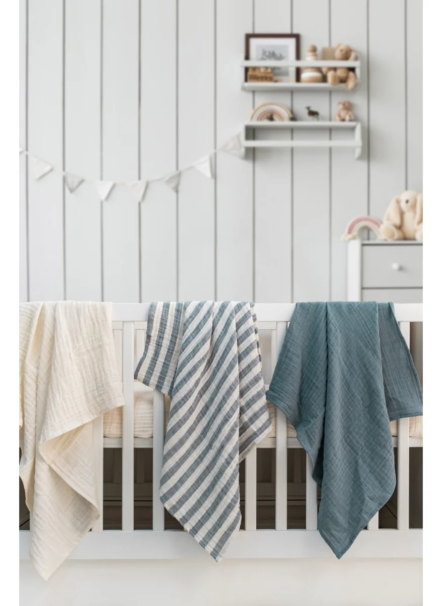 EIFIN Muslin Coverlet Set of 3 Cotton 70X80 cm